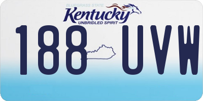 KY license plate 188UVW