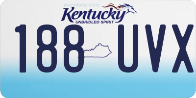 KY license plate 188UVX