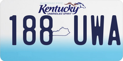 KY license plate 188UWA