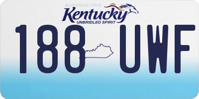 KY license plate 188UWF