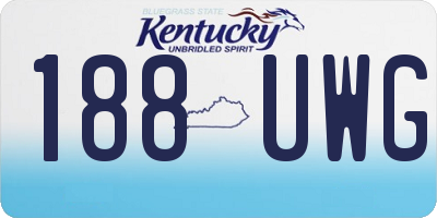 KY license plate 188UWG