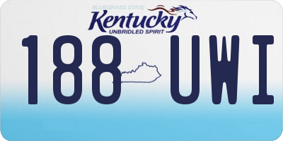 KY license plate 188UWI