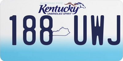 KY license plate 188UWJ