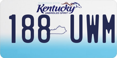 KY license plate 188UWM