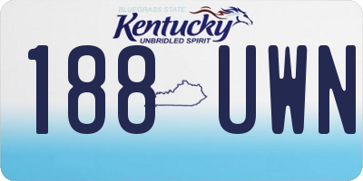 KY license plate 188UWN