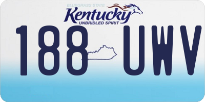 KY license plate 188UWV