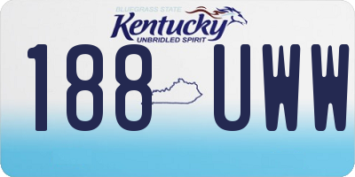 KY license plate 188UWW
