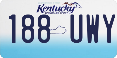 KY license plate 188UWY