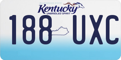 KY license plate 188UXC