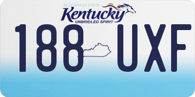 KY license plate 188UXF