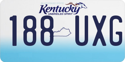KY license plate 188UXG