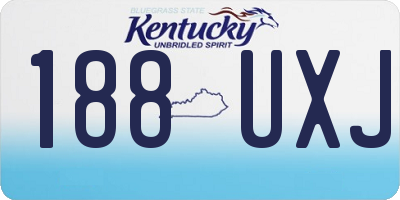 KY license plate 188UXJ