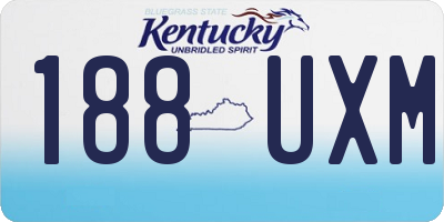 KY license plate 188UXM