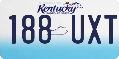 KY license plate 188UXT