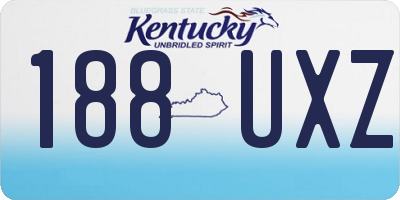 KY license plate 188UXZ