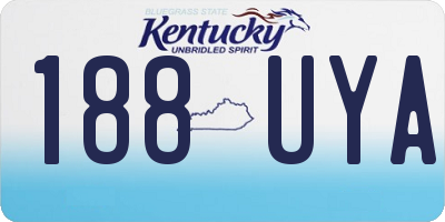 KY license plate 188UYA