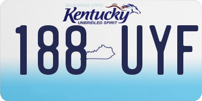 KY license plate 188UYF