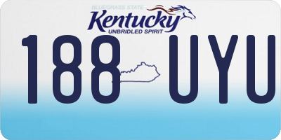 KY license plate 188UYU