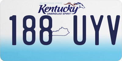 KY license plate 188UYV