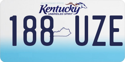 KY license plate 188UZE
