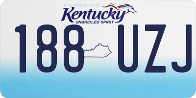 KY license plate 188UZJ
