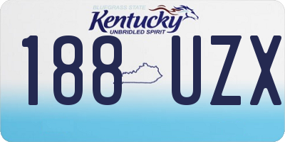 KY license plate 188UZX