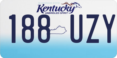 KY license plate 188UZY