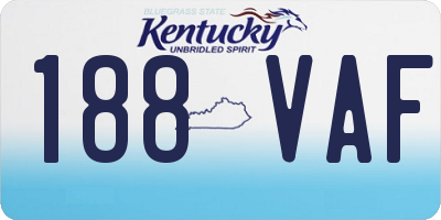 KY license plate 188VAF