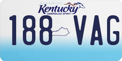 KY license plate 188VAG
