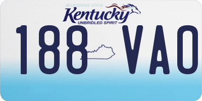 KY license plate 188VAO