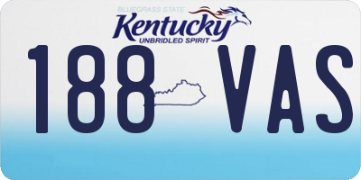 KY license plate 188VAS