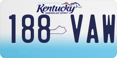 KY license plate 188VAW