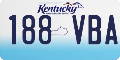 KY license plate 188VBA