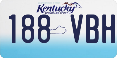 KY license plate 188VBH