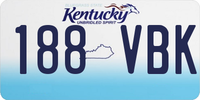 KY license plate 188VBK