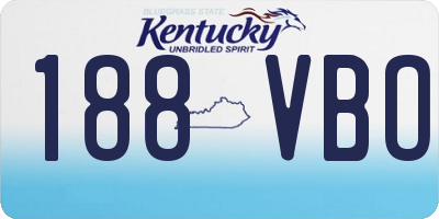 KY license plate 188VBO