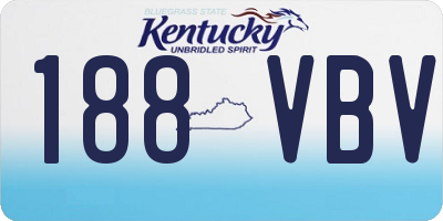 KY license plate 188VBV
