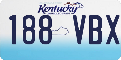KY license plate 188VBX
