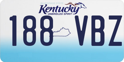 KY license plate 188VBZ