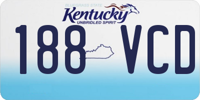 KY license plate 188VCD