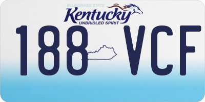 KY license plate 188VCF