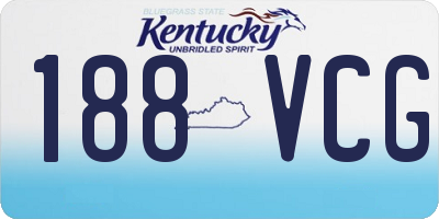 KY license plate 188VCG