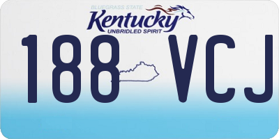 KY license plate 188VCJ