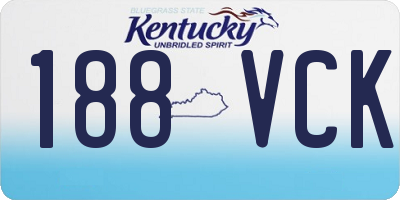 KY license plate 188VCK