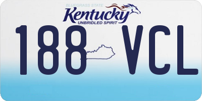 KY license plate 188VCL
