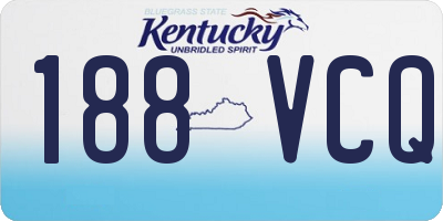 KY license plate 188VCQ