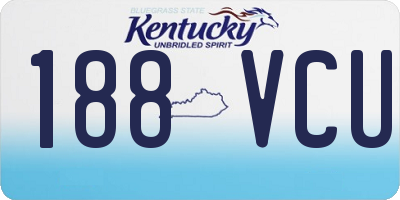 KY license plate 188VCU