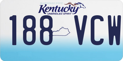 KY license plate 188VCW