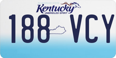 KY license plate 188VCY
