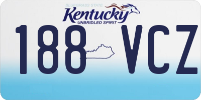 KY license plate 188VCZ